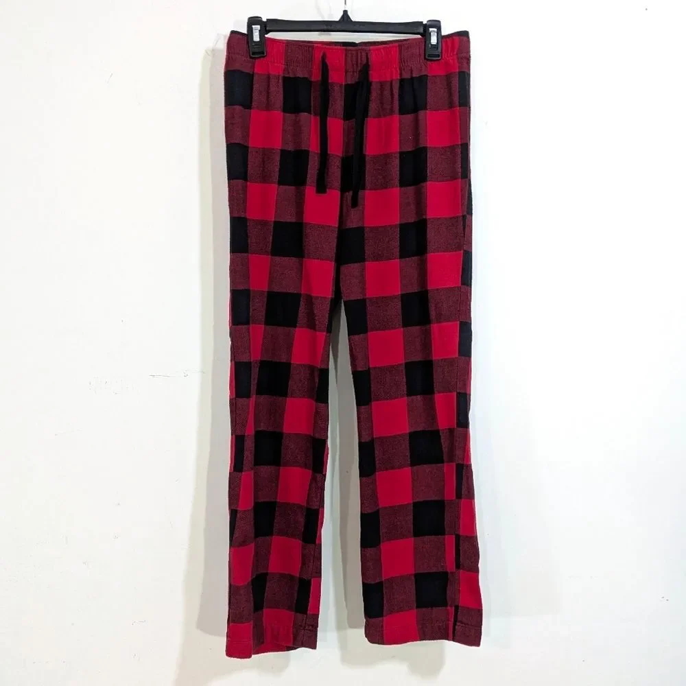 Old Navy Flannel Buffalo Check Plaid Pants - Red & Black - Size XS Mens Unisex